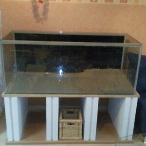 Aquarium Leer Mit Selbstgebauten Unterschrank Aus Ytong